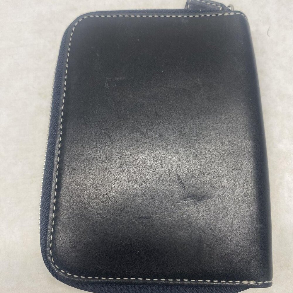 Coach Black Leather Zip Around Wallet Organizer Y2K - Picture 4 of 11